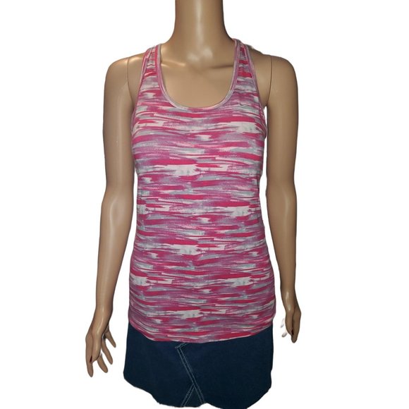 Nike Tops - Nike Women's Dri Fit Active Tank with attached bra Sz S in Pink/Gray